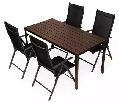 Komplet mebli ogrodowych stół + 4 składa