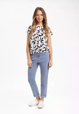 Wiskozowa bluzka damska z elastyczną gum Podobne : Wiskozowa bluzka w kwiaty K-GALA - 27430