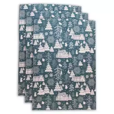 Świąteczna ścierka kuchenna Zimowy las,  Tekstylia domowe > Tekstylia kuchenne > Ścierki