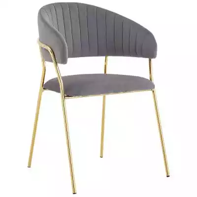 Krzesło Glamour szare C-889 / welur, zło