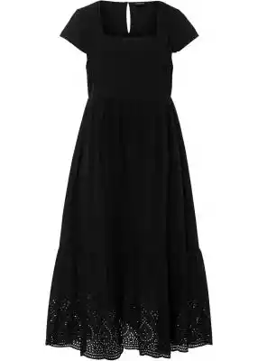 Sukienka midi z ażurowym haftem Podobne : Miętowa bluzka z ażurowym wzorem na plecach T-AGGIE - 27640