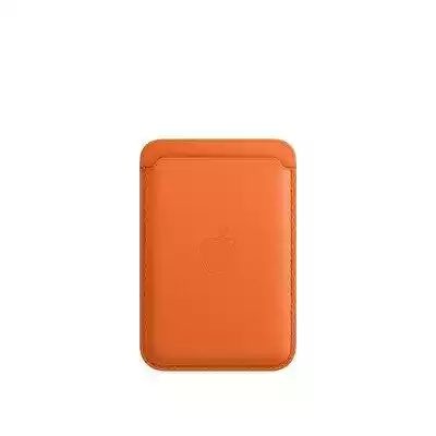 Skórzany portfel z MagSafe do iPhone'a - pomarańczowy Zaprojektowany,  by zachwycać i funkcją,  i formą nowy skórzany portfel do iPhone'a pozwala zawsze mieć pod ręką dokumenty i karty płatnicze. Teraz działa z funkcją Znajdź mój iPhone,  więc jeśli Twój portfel zostanie oddzielony