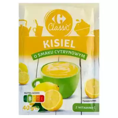         Carrefour                    z witaminą C            jakość kontrolowana                Kisiel o smaku cytrynowym w proszku z witaminą C.    