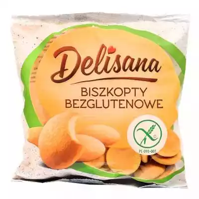 Delisana - Biszkopty bezglutenowe Podobne : Delicje - Biszkopty z galaretką pomarańczową oblewane czekoladą - 226837