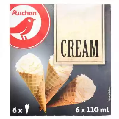 Auchan - Lody śmietankowe w waflu Podobne : Auchan - Lody śmietankowe o smaku miętowym z kawałkami czekolady - 234995