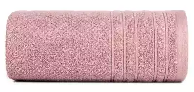 Klasyczny ręcznik kąpielowy z chłonnej tkaniny bawełnianej o splocie frotte. Minimalistyczna bordiura z weluru z dodatkiem lśniącej,  metalicznej nici. szerokość: 50 cm,  długość: 90 cm,  kolor: liliowy,  Gramatura: 500 GSM,  Skład: 100% bawełna; 80% nić metaliczna 20% bawełna