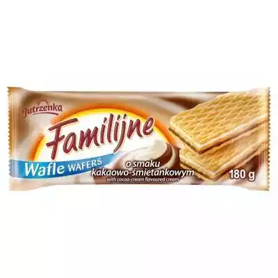 Familijne Wafle o smaku kakaowo-śmietank batony wafelki