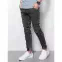 Jeansy slim fit Ombre  Spodnie męskie jeansowe joggery - szare P907