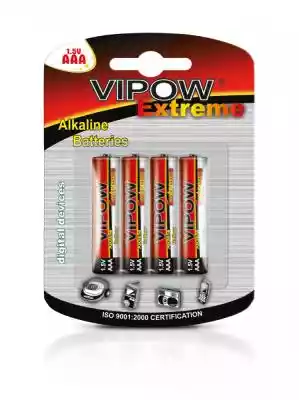 VIPOW Baterie alkaliczne EXTREME LR03 4s Podobne : Gembird Baterie alkaliczne AAA 4 pak - 398540