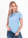 T-shirt damski basic 001SLR - błękitny
 -                                    L