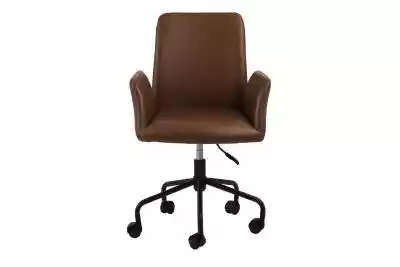 Fotel obrotowy do biurka brązowy RAIMO Meble tapicerowane > Krzesła > Krzesła obrotowe