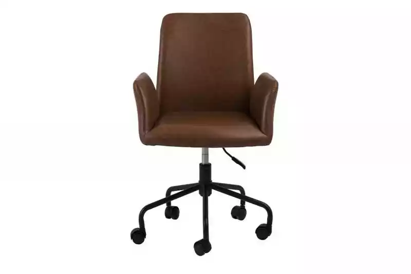 Fotel obrotowy do biurka brązowy RAIMO  ceny i opinie