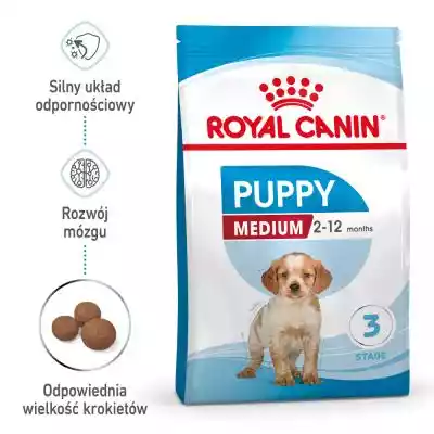 Royal Canin SHN Medium Puppy - sucha karma dla szczeniąt - 15 kg
        Royal Canin SHN Medium Puppy - sucha karma dla szczeniąt - 15 kgOkres wzrostu u szczeniąt to czas ogromnych zmian. W okresie intensywnego wzrostu szczenięta ras średnich potrzebują optymalnej ilości kalorii i składnik