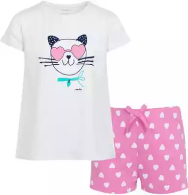 Piżama z krótkim rękawem dla dzieczynki, Podobne : Piżama z krótkim rękawem dla dziewczynki, z kotem bohaterem, 2-8 lat - 30273