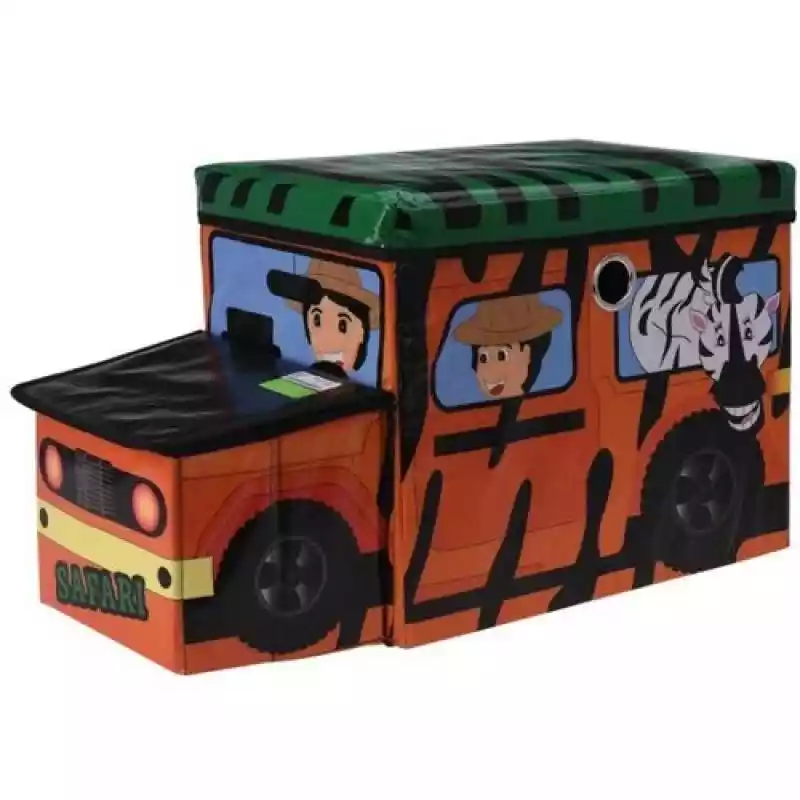 Dziecięcy pojemnik do przechowywania Safari bus pomarańczowy, 55 x 26 x 31 cm  ceny i opinie