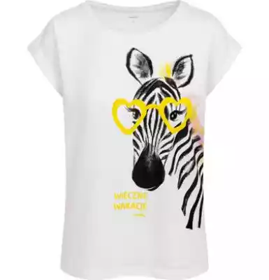 Damski t-shirt z krótkim rękawem, z zebr kobieta odziez damska koszulki