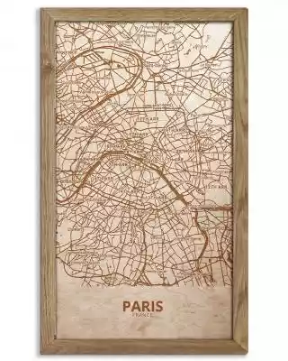 Drewniany obraz miasta - Paryż w dębowej Podobne : Obraz na płótnie „Ptaszki w szafirze
