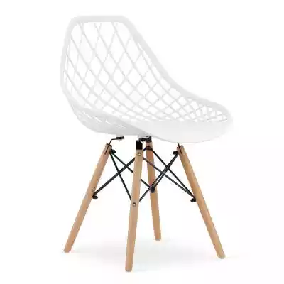 Krzesło ażurowe SAKAI 3559 Białe / 4 szt Meble > Krzesła > Krzesła Skandynawskie