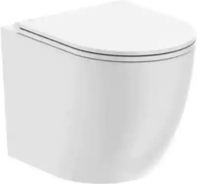 OTTAWA miska toaletowa wisząca bezkołnierzowa z deską,  49 x 37 cm kolor: biały połysk...