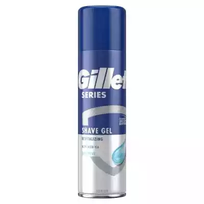         Gillette                Wzmocnij skórę rewitalizującym żelem do golenia Gillette Series z zieloną herbatą,  który zapewnia pełną ochronę przed podrażnieniami podczas golenia,  pomagając zmniejszyć zacięcia,  zaczerwienienie,  pieczenie,  szczypanie i uczucie ściągnięcia skóry. Gęst