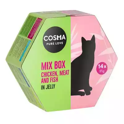 Cosma Original i Cosma Asia to wartościowe karmy mokre jakości premium dla dorosłych kotów,  gwarantujące niezapomniane przeżycia smakowe. Cosma Original z dużej ilości soczystego mięsa lub wykwintnej ryby w smakowitej galarecie. Każdy wariant zawiera tylko jedno źródło białka w postaci pe