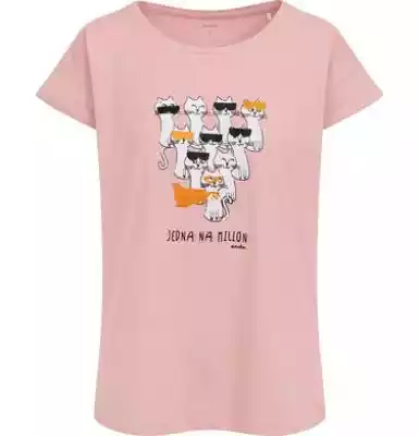 Damski t-shirt z krótkim rękawem, z kota dla dorosłego/Kobieta/Bluzki i T-shirty