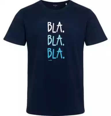Męski t-shirt z krótkim rękawem, z napis Podobne : Męski t-shirt z krótkim rękawem, z napisem bla bla bla, granatowy - 29356