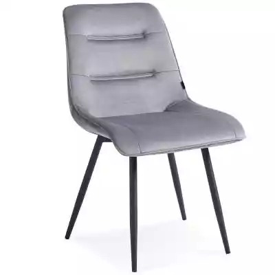 Krzesło szare DC-7022 czarne nogi, welur Meble > Krzesła > Krzesła do jadalni