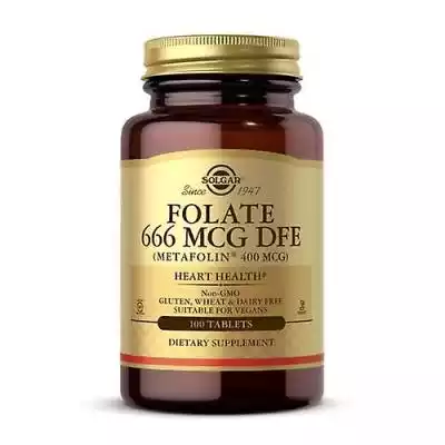 Solgar Folate (jako Metafolin), 400 mcg, Podobne : Solgar Folate 400ug Tabletki 50 (1940) - 2786779