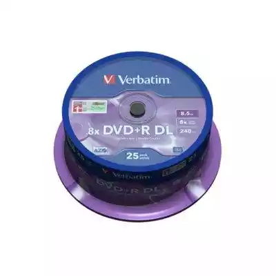 Verbatim DVD+R 8x 8.5GB 25P CB Double La Sprzęt komputerowy/Nośniki danych/Płyty CD/DVD/Blu-Ray