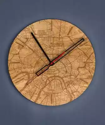 Dekoracyjny, drewniany zegar na ścianę - Zegary świata na ścianę