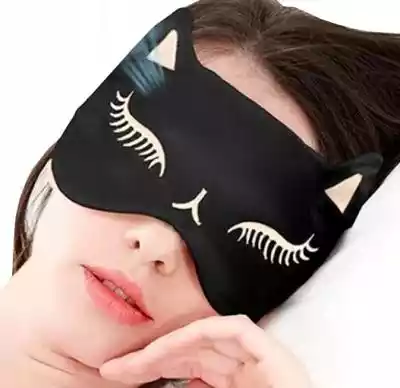 Czarna Opaska maska do spania na oczy Ko Podobne : Maska Do Spania Opaska Na Oczy 3D Pianka Waya Sen - 361937