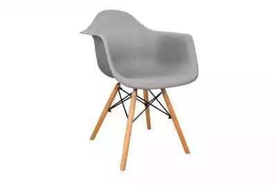 Szare krzesło z podłokietnikami skandyna Meble tapicerowane > Krzesła > Krzesła kuchenne