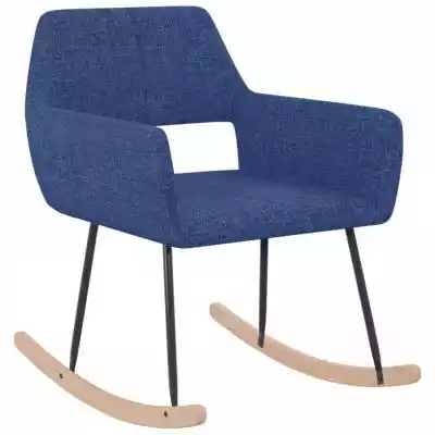 Fotel bujany, niebieski, tapicerowany tk Podobne : Bujany fotel baranek beżowy ADDUCTI - 166920