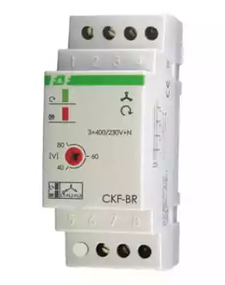 Przekaźnik kolejności i zaniku faz F&F CKF-BR 10A 1NO/NC opóźnienie 4s asymetria 40-80V na szynę DIN
