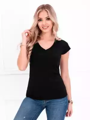 T-shirt damski basic 002SLR - czarny
 -  Ona/Bluzki damskie