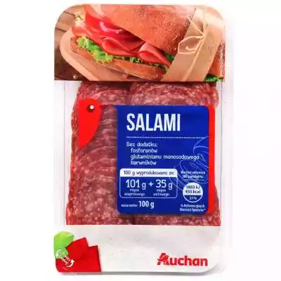 Auchan - Salami plastry Podobne : Auchan - Salami z czosnkiem - 225580