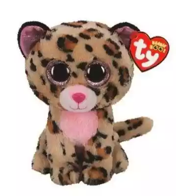 Maskotka Beanie Boos Leopard brązowo-różowy Livvie 15 cm