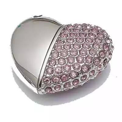 Dysk flash USB w kształcie serca mały i lekki,  zaprojektowany jako piękny kryształowy wisiorek. W zestawie naszyjnik z koralików. Łatwy do przenoszenia, ...