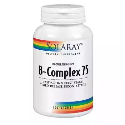 Solaray B-Complex 75, 100 kapsli (opakow Zdrowie i uroda > Opieka zdrowotna > Zdrowy tryb życia i dieta > Witaminy i suplementy diety