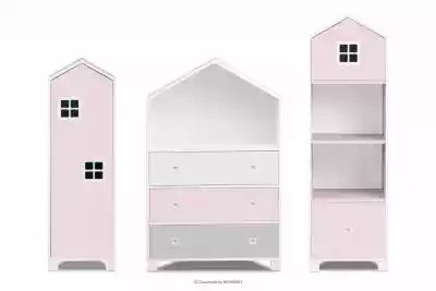 Zestaw meble dla dziewczynki domki różowe 3 elementy MIRUM