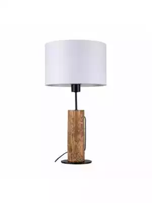 Lampa stołowa Pino 77627904 to tradycyjny model oświetlenia dodatkowego,  który przyciąga uwagę materiałem wykonania. Elementem charakterystycznym dla tego produktu jest baza wykonana z bejcowanego drewna sosnowego i metalowych elementów. Wewnątrz białego,  tkaninowego abażura znajduje się