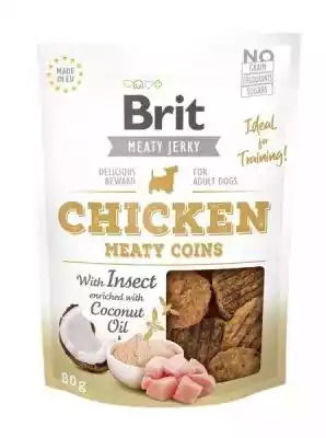 Brit Jerky Chicken Meaty Coins with inst