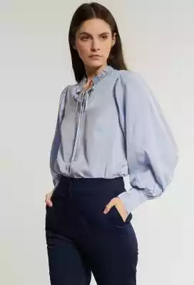 Satynowa bluzka damska Podobne : Satynowa bluzka z falbaną - 76013