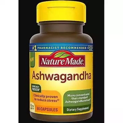 Nature Made Ashwagandha, 60 Count (Paczk Podobne : Nature Made Multi Vit & Minerals dla kobiet, 90 tabletek (opakowanie 2) - 2730045