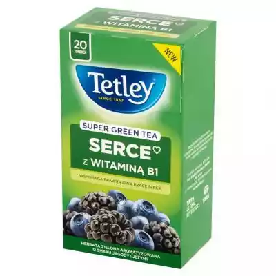 Tetley - Serce zielona herbata z jagodą  Podobne : Tetley Intensive Herbata czarna 200 g (100 x 2 g) - 839476