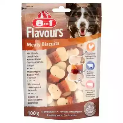 8in1 Flavours Meaty Biscuits Pokarm uzup Podobne : 8in1 Fillets Pro Skin & Coat, 80 g - 3 x S - 339575