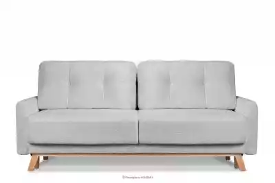Skandynawska sofa w tkaninie baranek jasnoszara VISNA