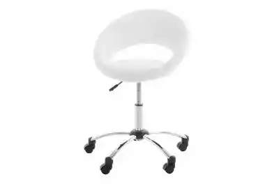 Krzesło obrotowe białe ORBI Meble tapicerowane > Krzesła > Krzesła obrotowe