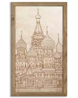 Drewniany obraz - Sobór Wasyla Błogosław Podobne : Drewniany obraz - Katedra Notre-Dame w dębowej ramie 50x30cm Dąb, Orzech, Heban - 16717